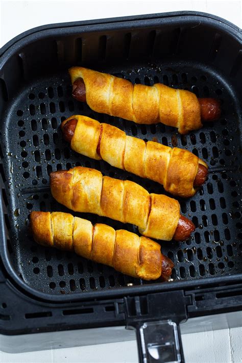 Air Fryer Crescent Wrapped Hot Dogs Recipe Cooking Recipes Air