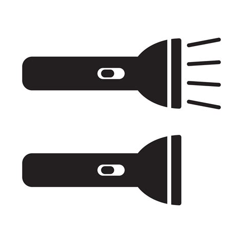 Flashlight icon, on and off flashlight icons. 47076496 Vector Art at