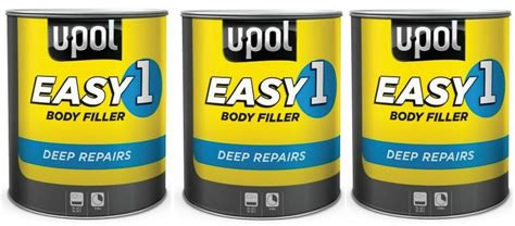 3 X UPOL EASY 1 BODY FILLER 3L DEEP FILL CAR BODY FILLER BIG SMOOTH