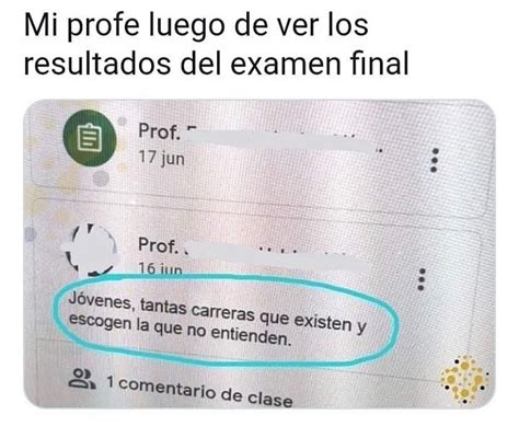 Profesor El examen no va a ser tan difícil El examen Memes