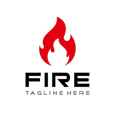 Einfacher Feuer Logo Design Vorlagenvektor Premium Vektor