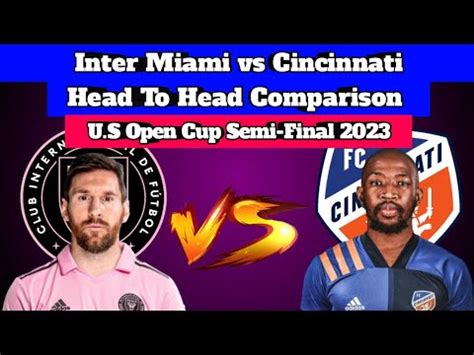 Inter Miami Vs Cincinnati Head To Head Comparison U S Open Cup Semi