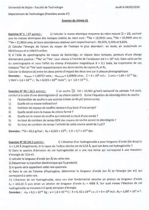 SOLUTION Corrig De Chimie 1 Pdf Studypool