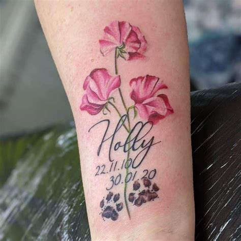 Top 57 Best Sweet Pea Flower Tattoo Ideas 2021 Inspiration Guide