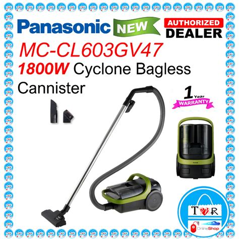 Panasonic Vacuum Cleaner W Mega Cyclone Bagless Vacuum Mc Cl Rv