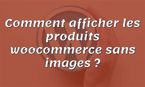 Comment Afficher Les Produits Woocommerce Sans Images Toutwp Ca