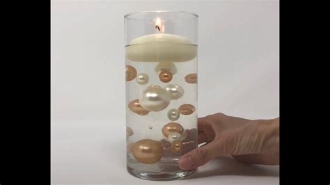 Diy Floating Candle Pearls Wedding Party Centerpiece Youtube