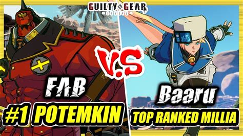 GGST FAB 1 Potemkin Vs Baaru Top Ranked Millia Guilty Gear