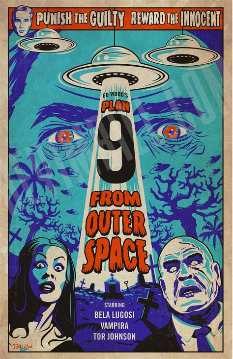 Plan 9 From Outer Space 13x19 Horror Poster Print Ed Wood Bela Lugosi