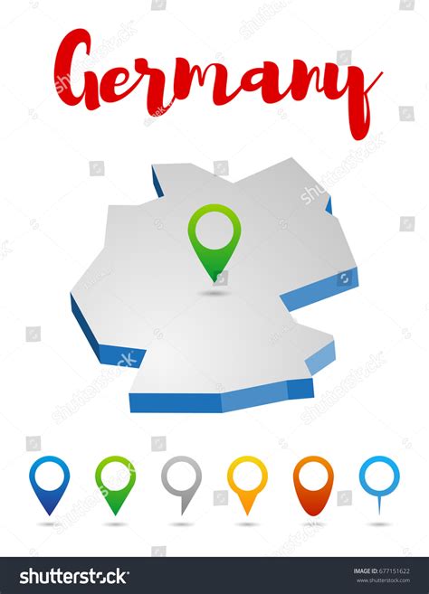 Germany Outline Map Vector Illustration เวกเตอร์สต็อก ปลอดค่า