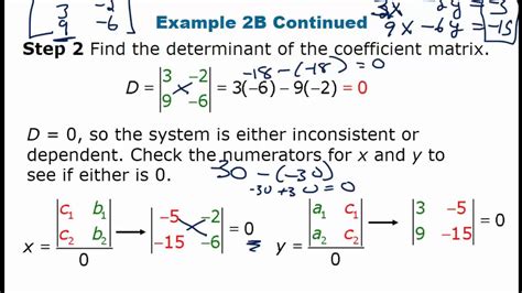 Algebra 2 4 4 Determinants And Cramers Rule YouTube