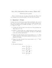 Midterm 2 Practice Solution Econ 310 2 Intermediate Microeconmics