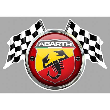 ABARTH Flags Laminated Decal Cafe Racer Bretagne Clicboutic