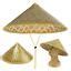 X Chinese Oriental Coolie Straw Bamboo Sun Hat Farmer Rice Hat Fishing