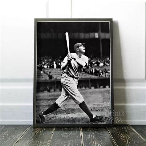 Babe Ruth Home Run Premium Art Print Wall Art Poster Print Iconic Posters Pictures Photos