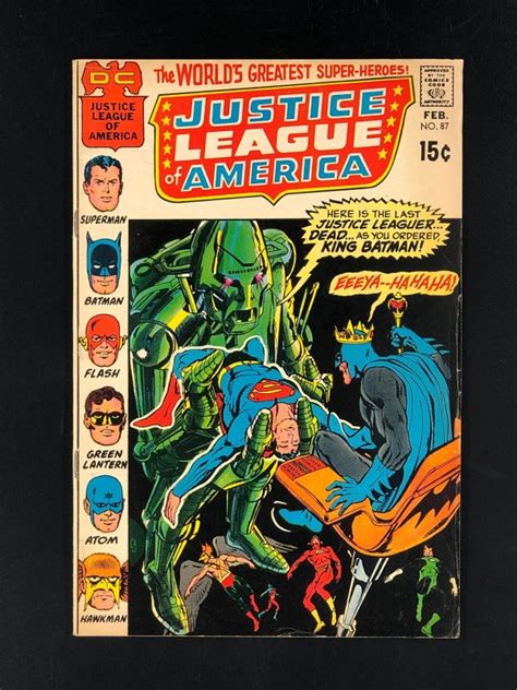 Justice League Of America 87 1971 FN 1st Appearance Of The Heroes Of