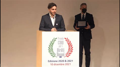 Premio CIDU per i diritti umani la premiazione di Nicolò Govoni YouTube