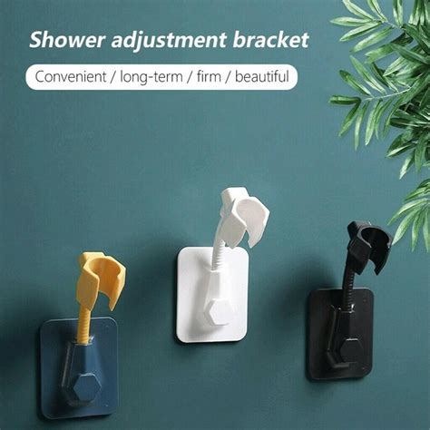 Self Adhesive Wall Mount Adjustment Shower Bracket Strong Attachable