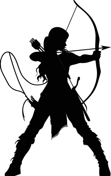 AI generated Silhouette elf or elves mythical race from game archer ...