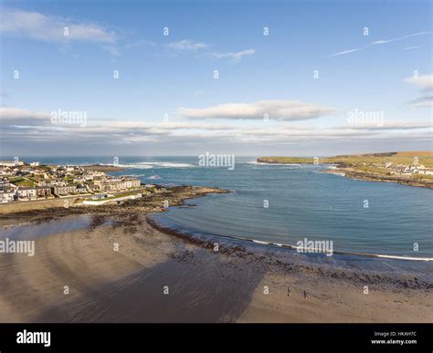 west coast of ireland top summer beach. kilkee beach and town in county