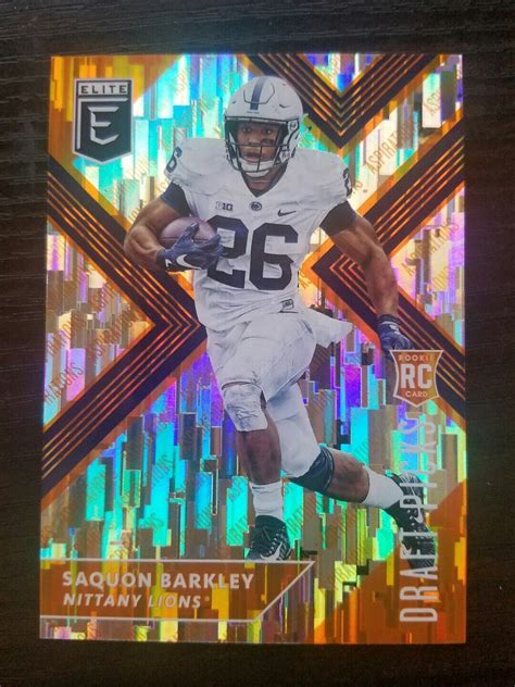 2018 Elite Draft Picks Aspirations Orange 105A Saquon Barkley RC