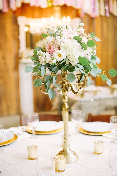 Gold Candelabra Wedding Centerpieces