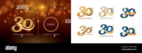 Conjunto De Dise O De Logotipo Del Aniversario Treinta A Os