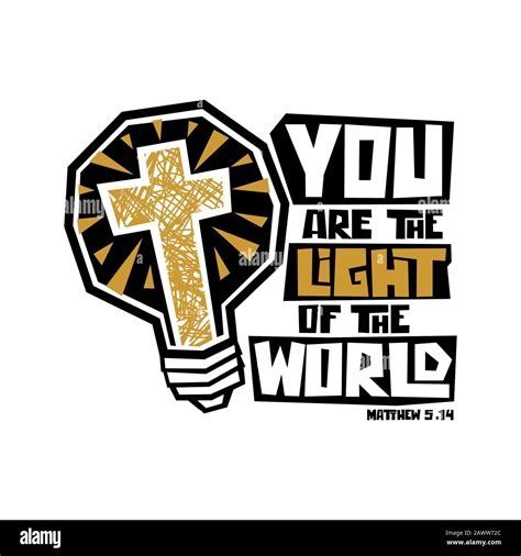 Christian Typography Lettering And Illustration You Are The Light Of