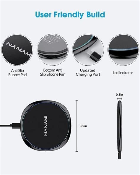 Nanami Wireless Charger W Wireless Charging Pad Mobile Phones