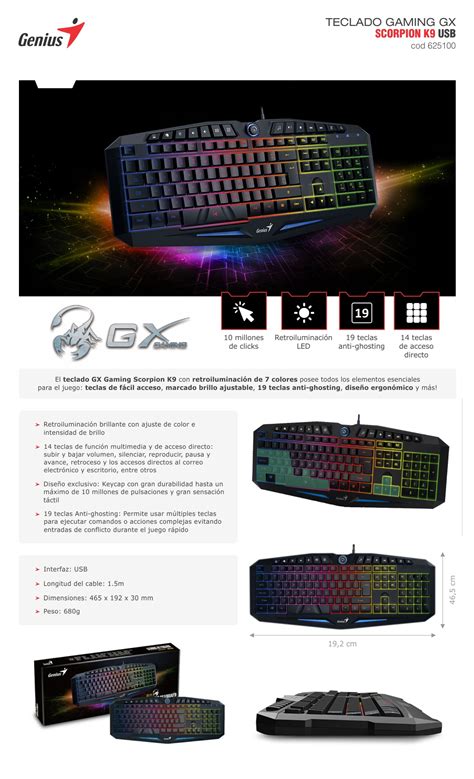 Teclado Gaming GX Scorpion K9