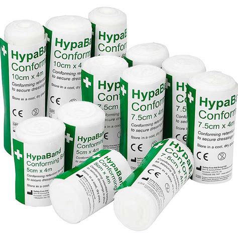 Hypaband Conforming Bandages Assorted Pack Of 12 Bandages Safety