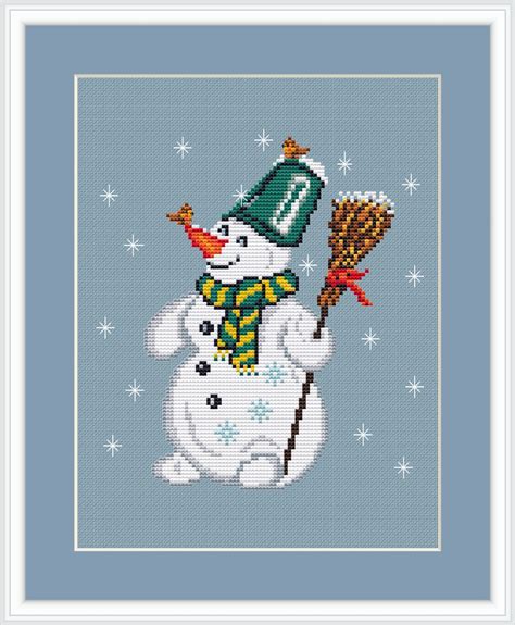 Snowman Cross Stitch Pattern Crossstitchingforfun Etsy