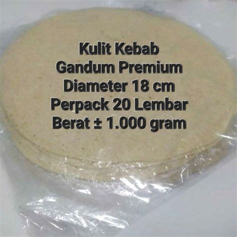 Jual Kulit Kebab Gandum Premium Cm Isi Lembar Tortila Tortilla