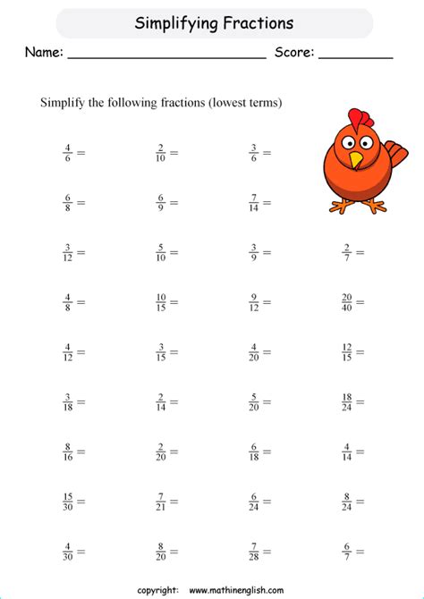 How To Simplify Fractions In 3 Easy Steps — Mashup Math Worksheets