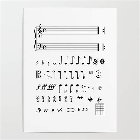 Musical Notation Poster by HomeStead Digital | Society6