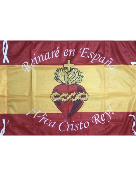 Comprar BANDERA ESPAÑA VIVA CRISTO REY Online Mejor Precio