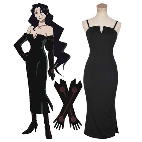 Fullmetal Alchemist Lust Black Dress Cosplay Costume Gcosplay