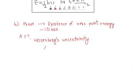 SOLVED What Is The Zero Point Energy Of A Particle In One Dimensional