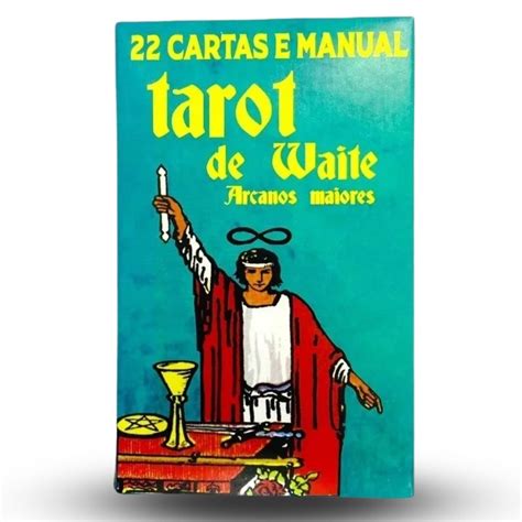 Tarot de Waite 22 Cartas Deck Arcanos Maiores em Português Manual de