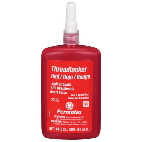 Permatex High Strength Threadlocker Red Ml Permatex