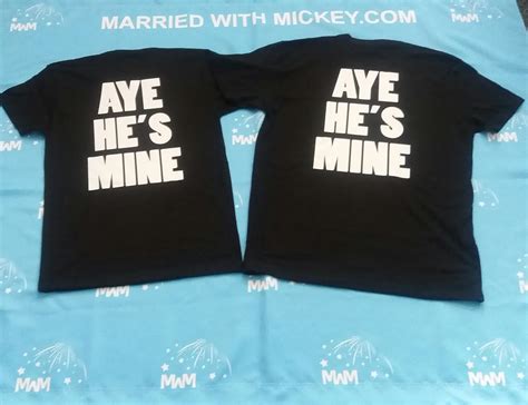 Lgbt Gay Aye Hes Mine Matching Shirts Mickey Mouse Pointing Hand Married With Mickey