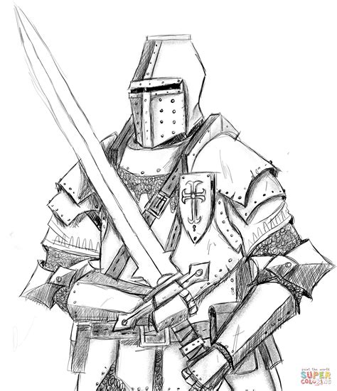 knights drawing easy 5