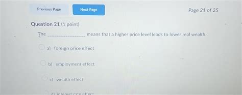Solved Page 21 ﻿of 25question 21 1 ﻿point The Means That A
