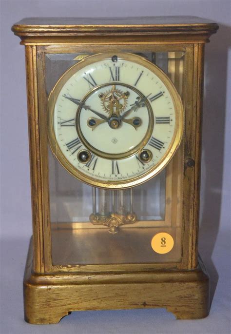 Ansonia Brass Crystal Regulator Clock Clockpricescom