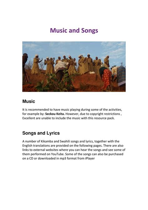 Music and Songs - Excellent - Key Stage 2 Learning Resources