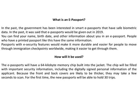 Ppt In India The E Definition Passports And Benefits Powerpoint