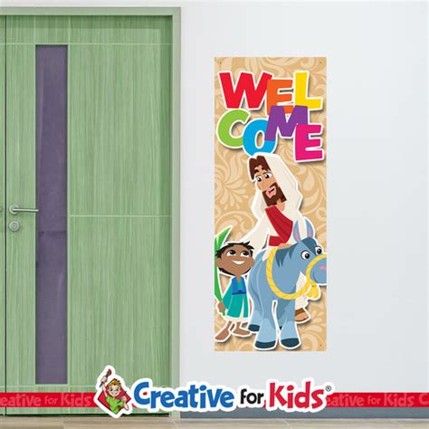 Welcome With Jesus Kids Church Wall Decal