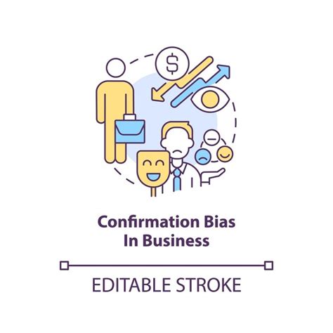 Premium Vector Confirmation Bias In Business Concept Icon