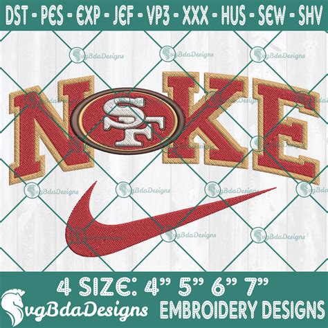 Nike San Francisco 49ers Embroidery Designs, San Francisco 4 - Inspire