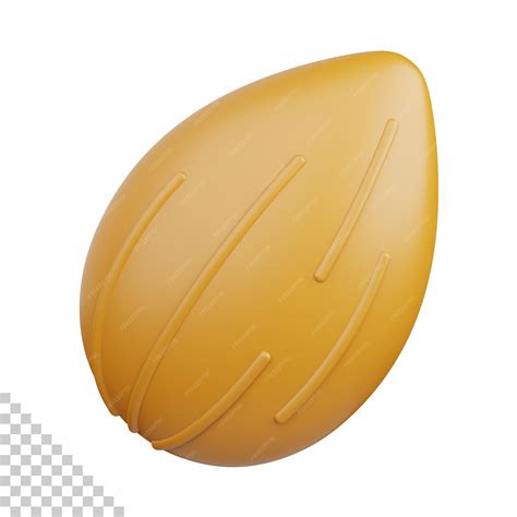 Premium PSD | 3d rendering almond isolated useful for food allergen